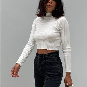 Princess Polly Grand Gestures Ribbed Crop Sweater